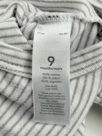 Carter's Gray Striped Bodysuit 9M