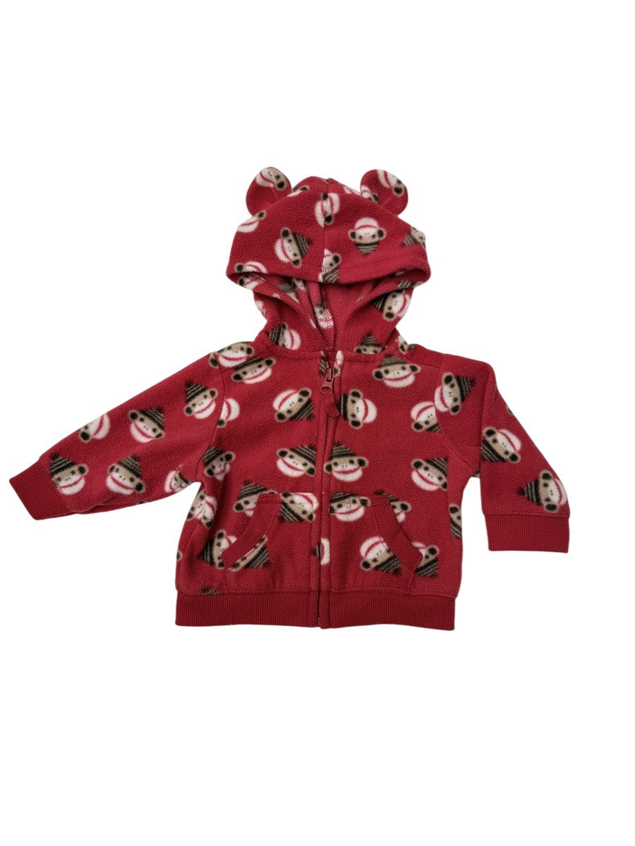 Old Navy Sock Monkey Fleece Hoodie 3-6M