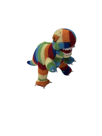 Best Years Knitted Rainbow Dinosaur Toy