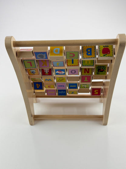Wooden ABC 123 Abacus Learning Toy