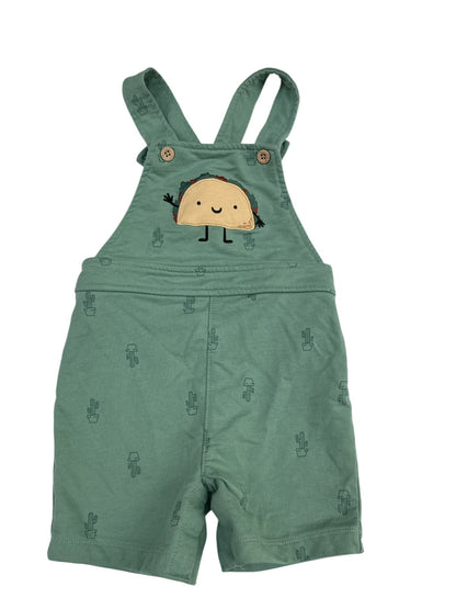 Pekkle Taco Cactus Short Overalls 24M