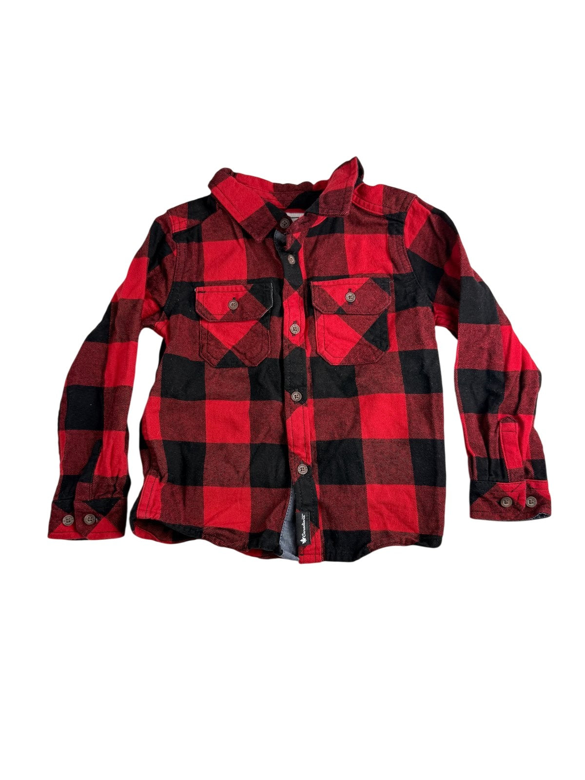 Canadiana Red Buffalo Plaid Flannel Shirt 4T