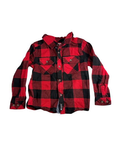 Canadiana Red Buffalo Plaid Flannel Shirt 4T
