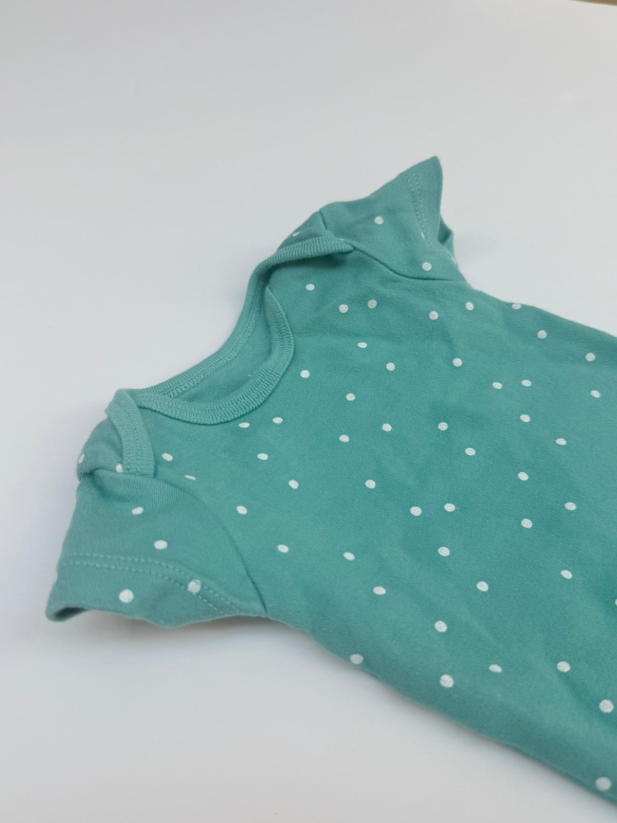 George Baby Teal Polka Dot Bodysuit Newborn