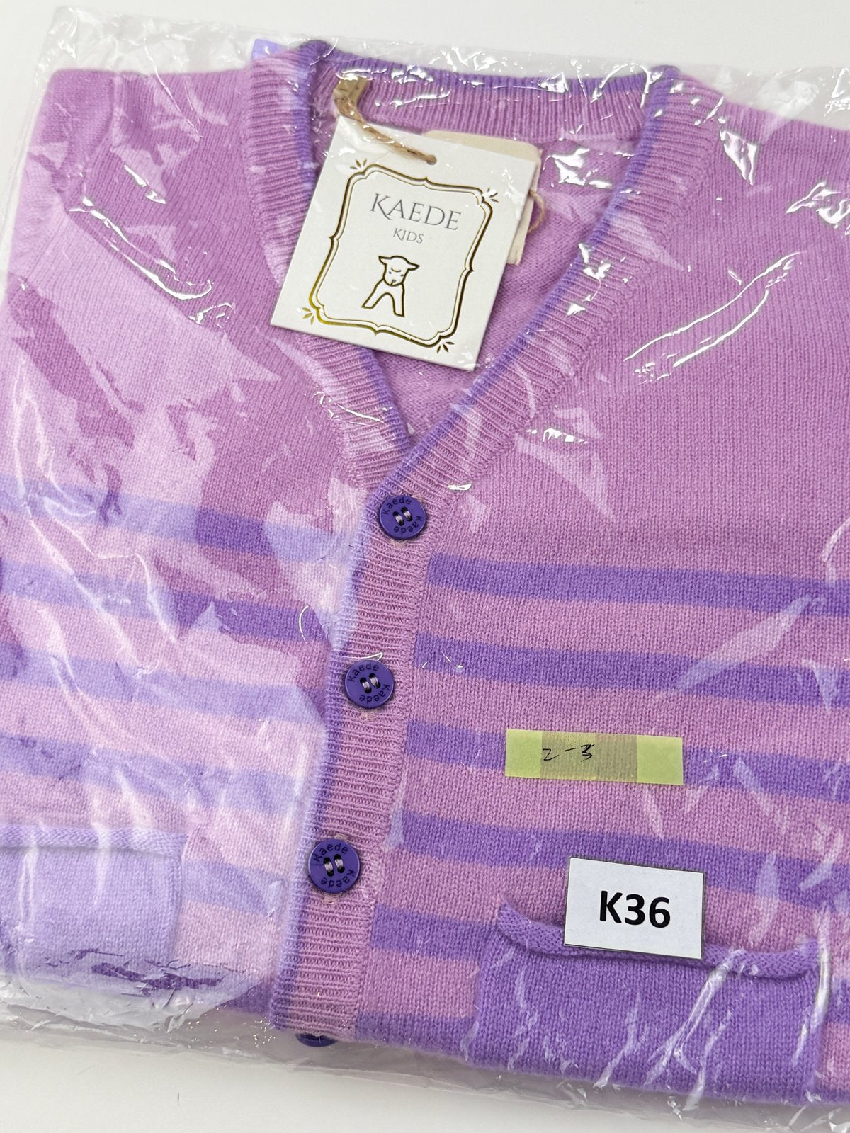 NWT - Kaede Striped Cashmere Cardigan Size 2-3Y / 3-4Y /5-6Y