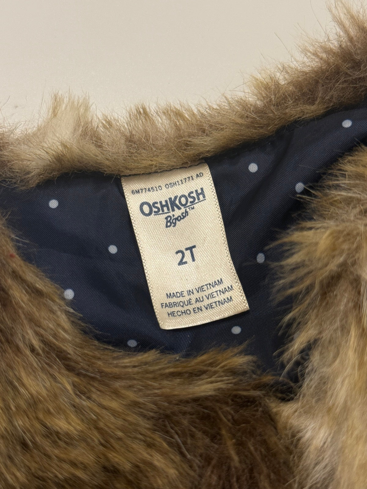 OshKosh B'gosh Faux Fur Vest 2T