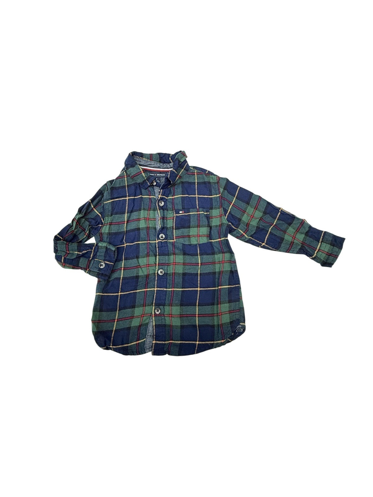 Tommy Hilfiger Plaid Flannel Button-Down Shirt 3T