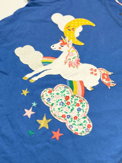 Mini Boden Unicorn Appliqué T-Shirt 5-6Y