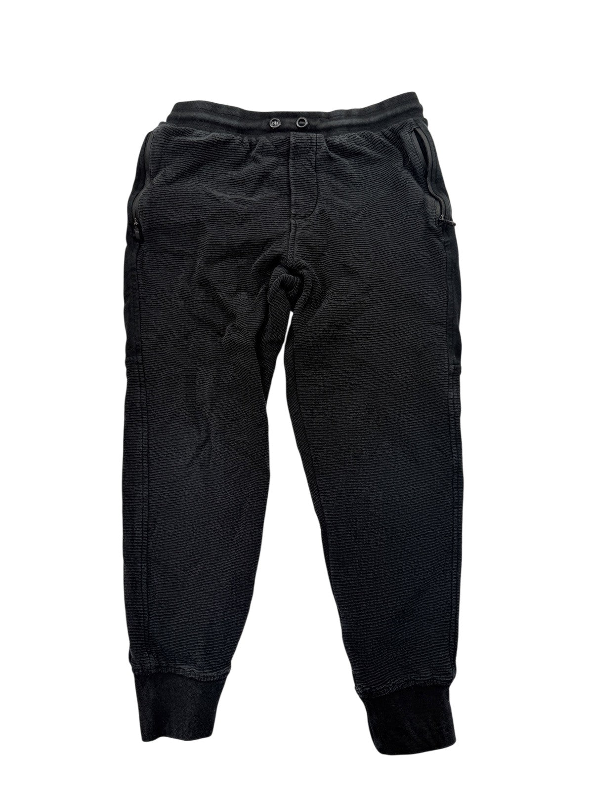 Zara Black Ribbed Jogger Pants Size 10
