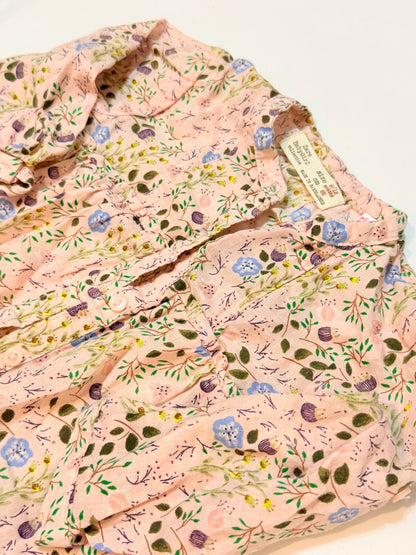 Zara BabyGirl Floral Pink Blouse 9-12m