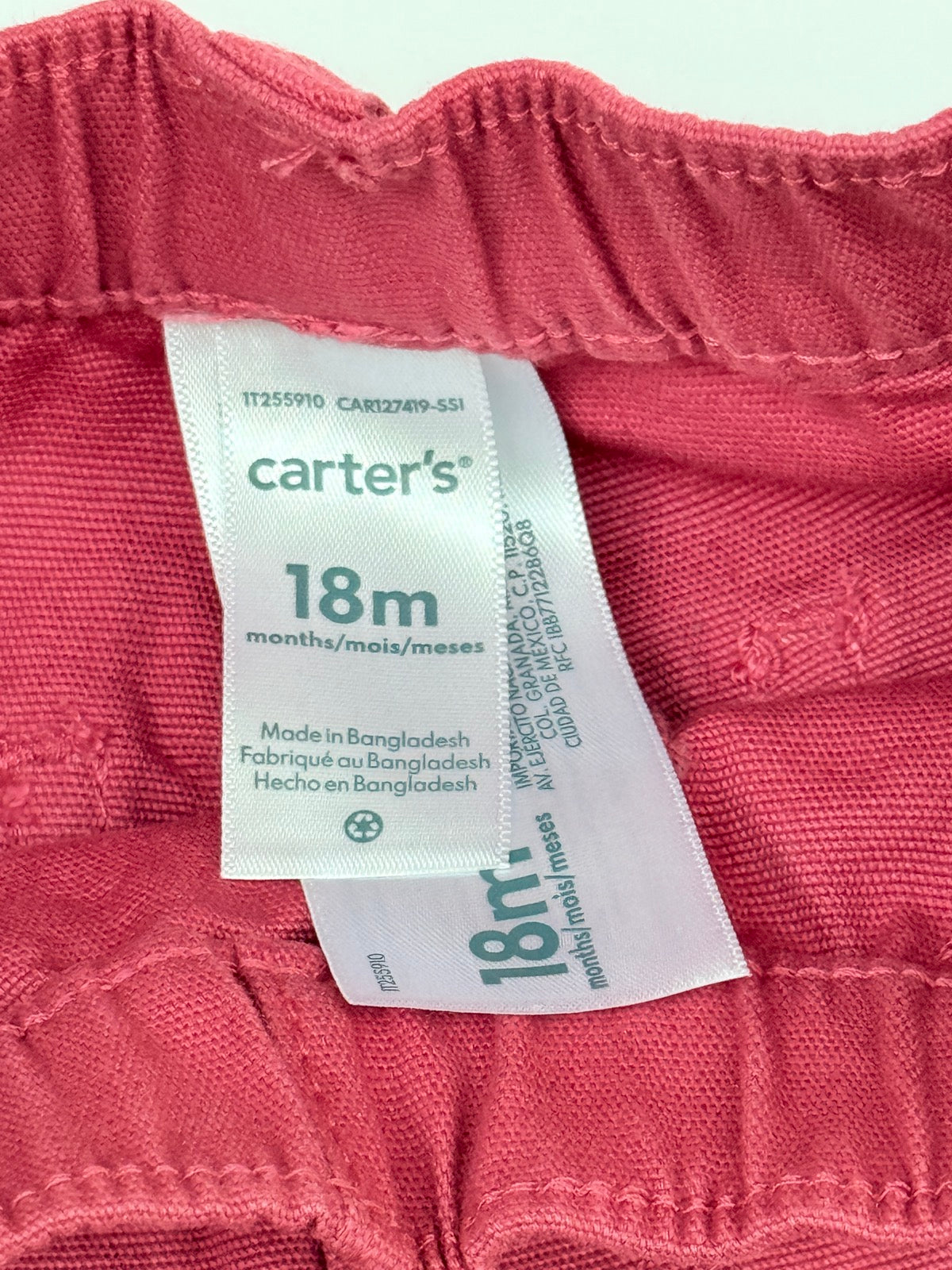 Carter's Pink Pull-On Jeggings 18M