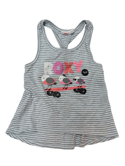 Roxy Striped Racerback Tank Top M (5) 5