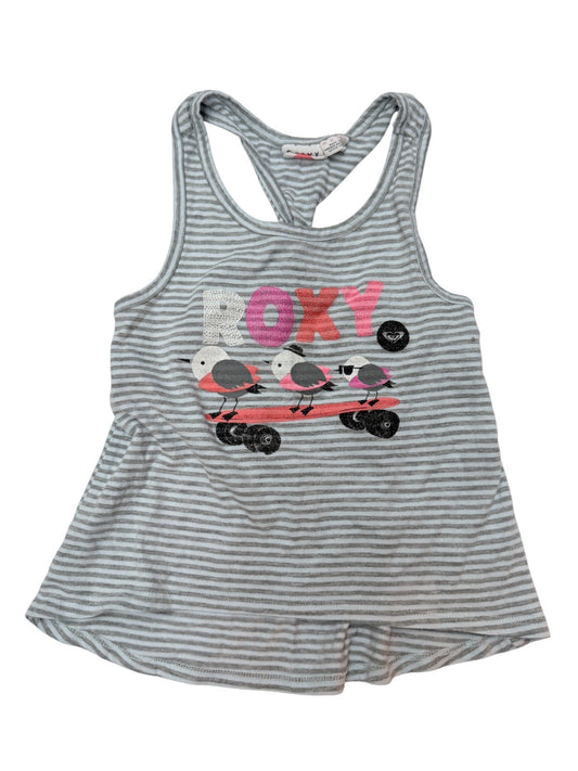 Roxy Striped Racerback Tank Top M (5) 5