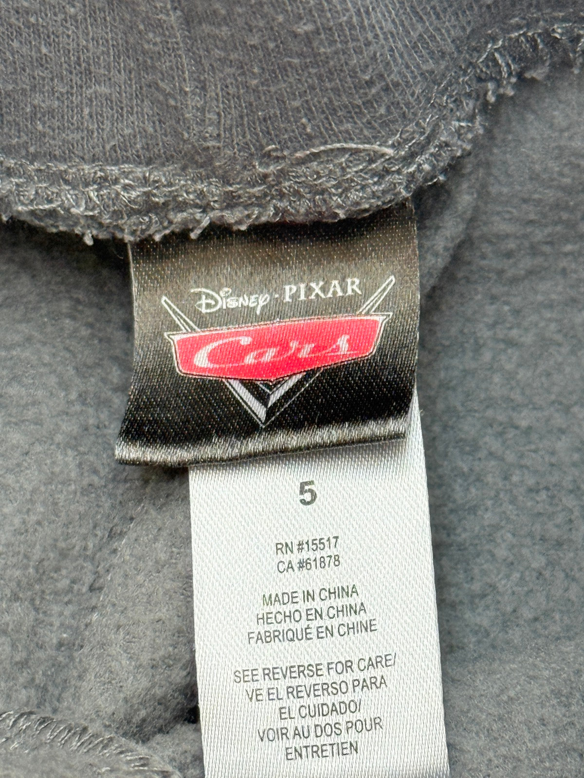 Disney Pixar Cars Lightning McQueen Joggers Size 5