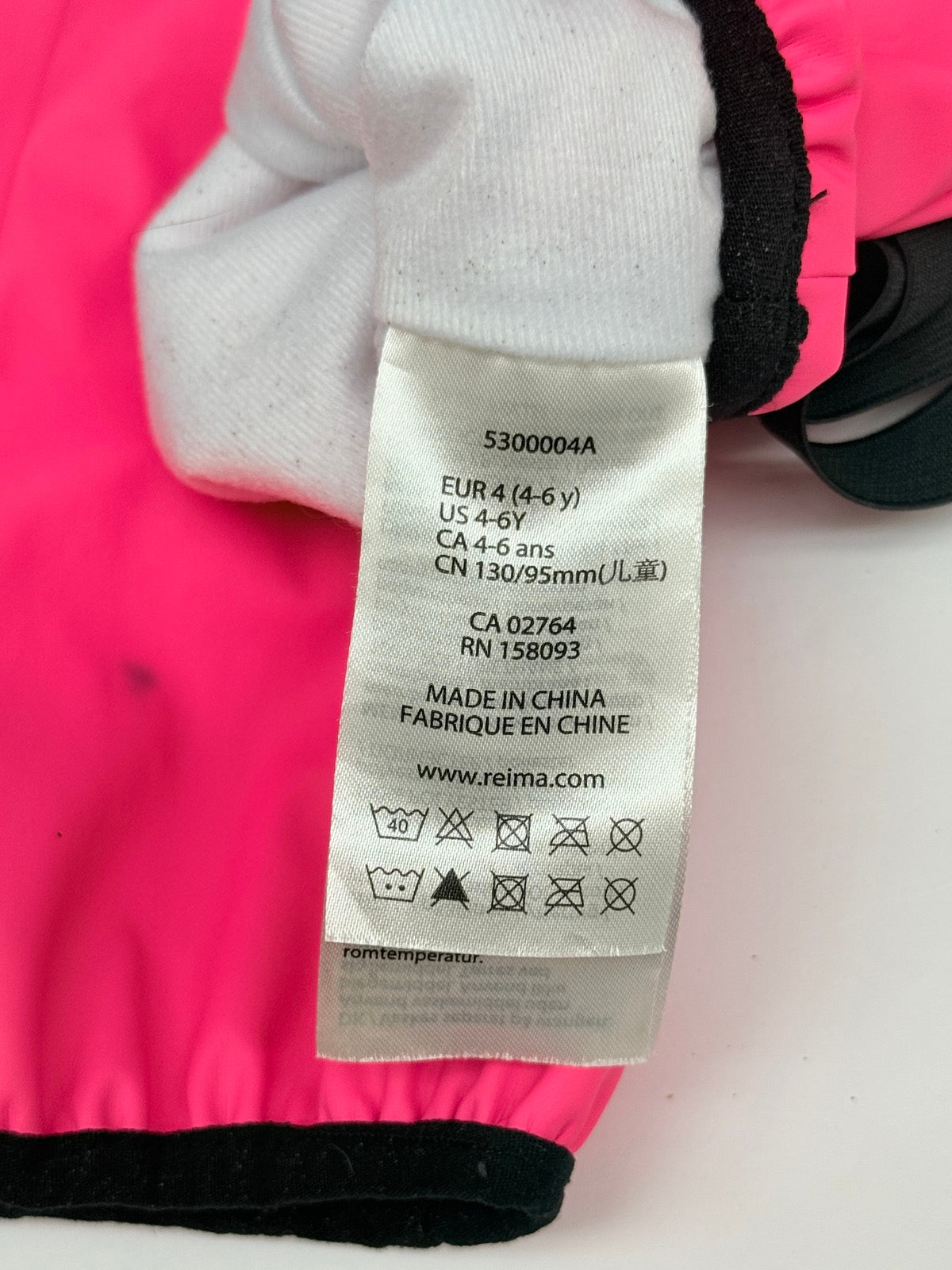 Reima Pink Softshell Mittens Size 4-6Y