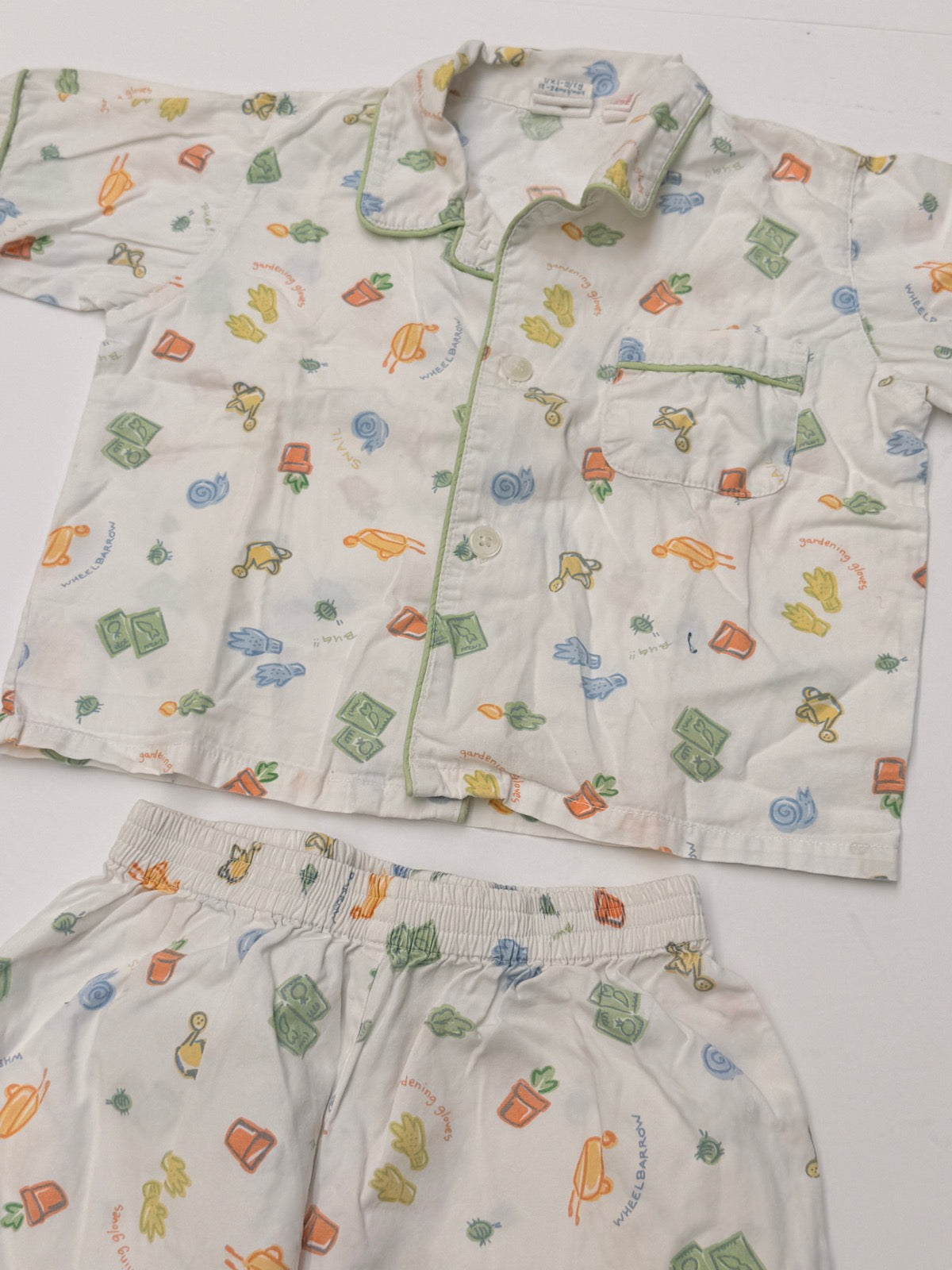 Vintage Baby Gap Gardening Print Pajama Set 12-24M