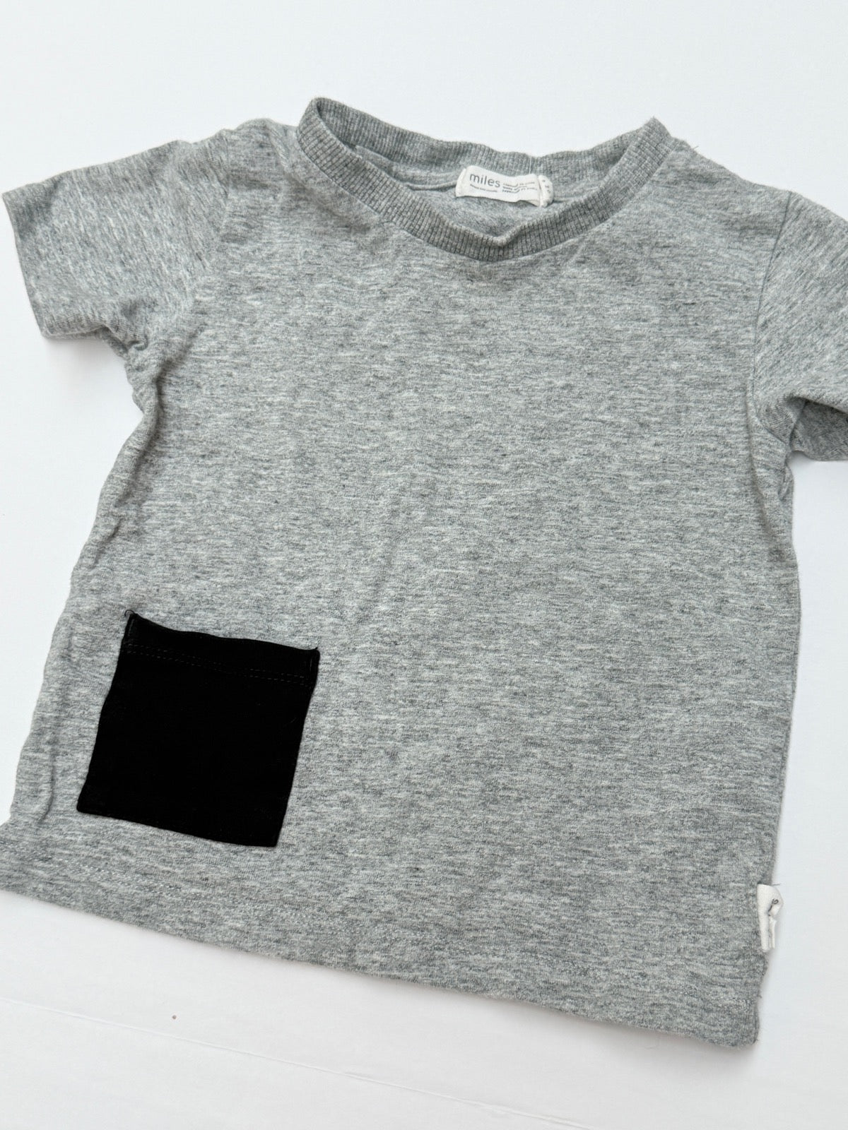 Miles Kids Gray Pocket T-Shirt 9M