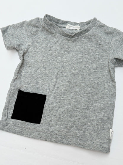 Miles Kids Gray Pocket T-Shirt 9M