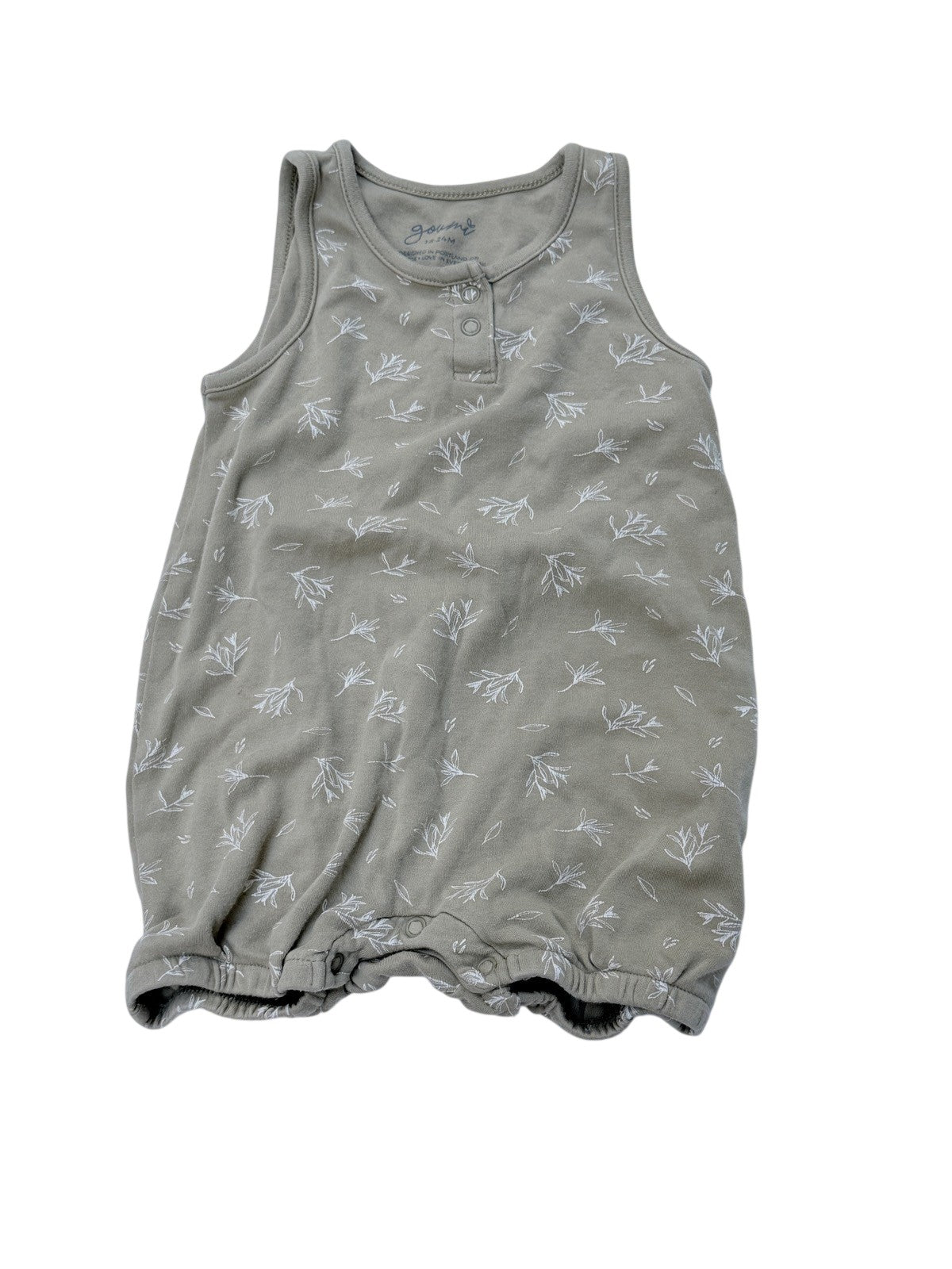 Goumi Sage Floral Romper 18-24M