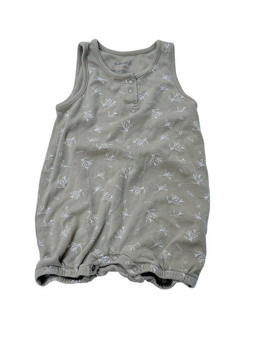 Goumi Sage Floral Romper 18-24M