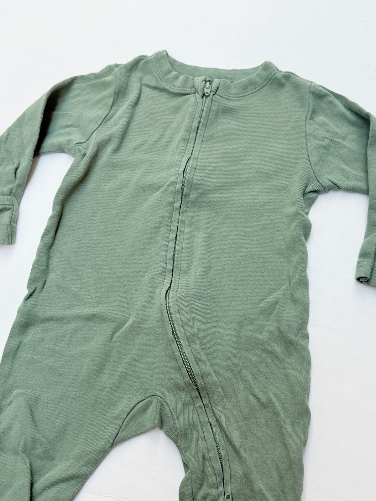 Old Navy Green Zip Footed Sleeper 3-6M