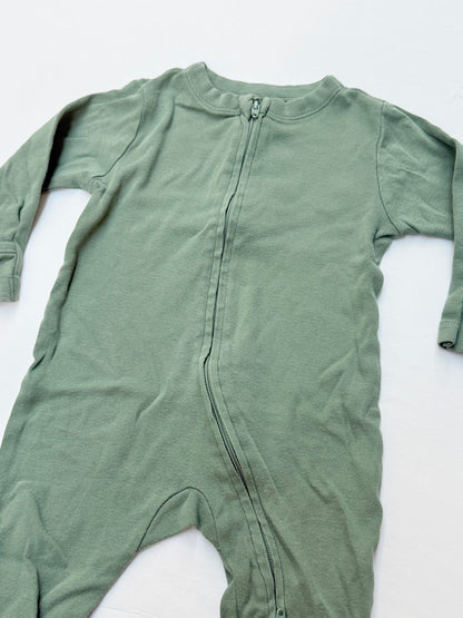 Old Navy Green Zip Footed Sleeper 3-6M
