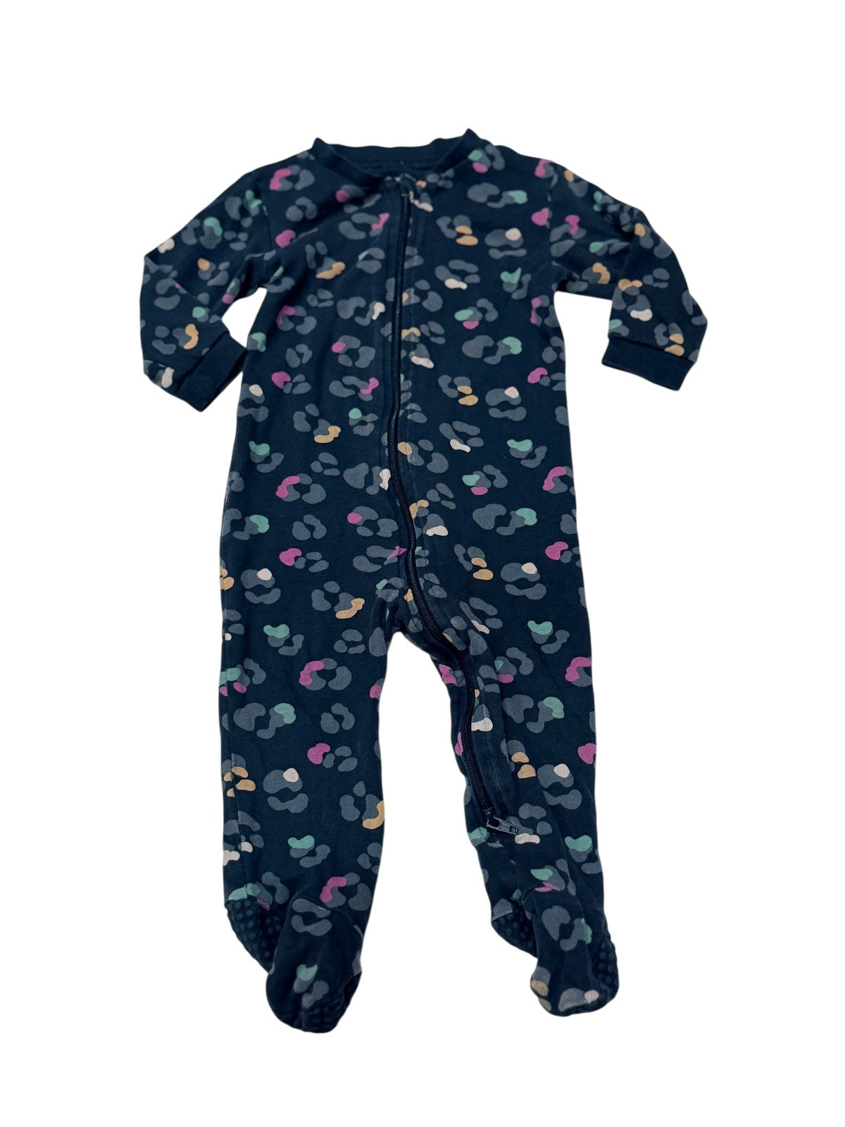 George Leopard Print Footed Sleeper 6-12M