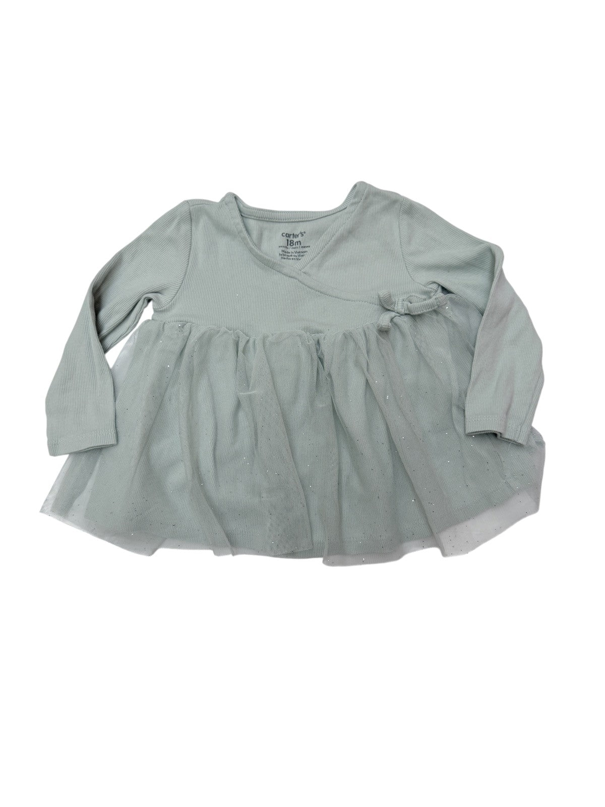 Carter's Sage Tulle Peplum Top 18M