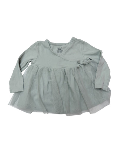 Carter's Sage Tulle Peplum Top 18M