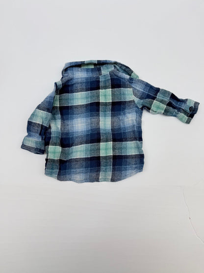 Old Navy Plaid Flannel Shirt 0-3M