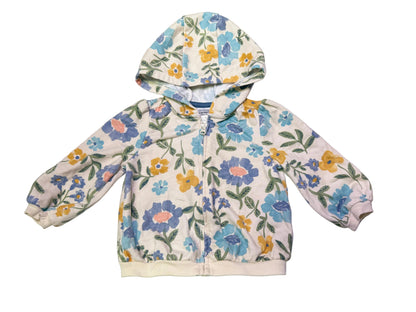 Carter’s baby zip hoodie with floral print – 6–9 months