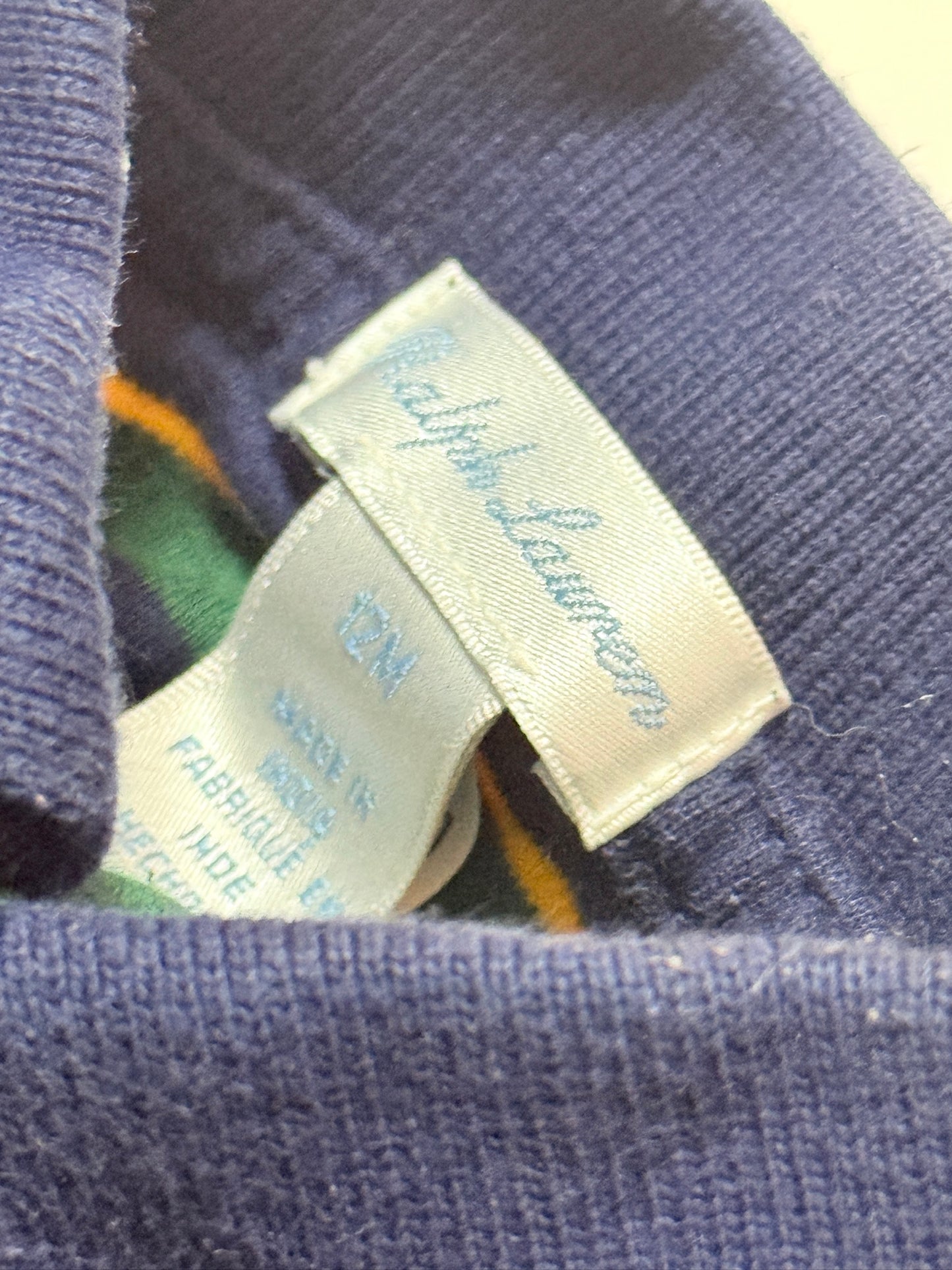 Ralph Lauren Striped Green Onesie 12m