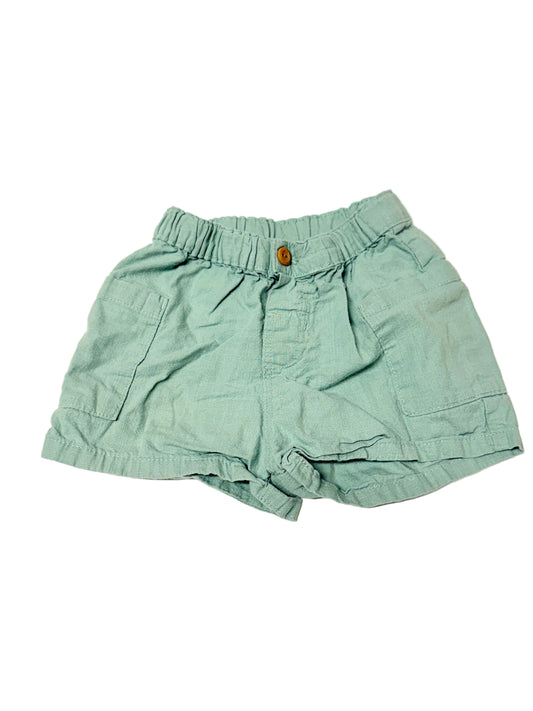 H&M Teal Cotton Shorts, 12–18M