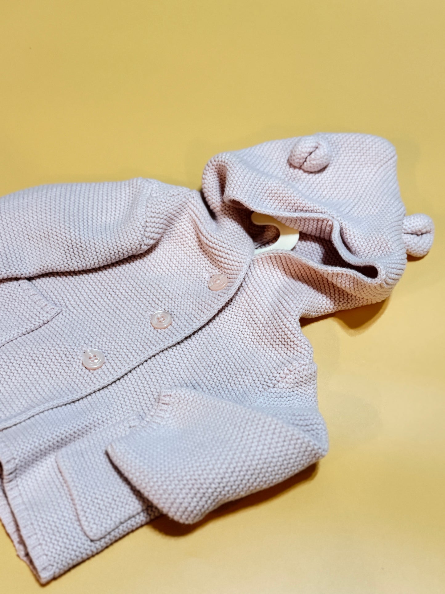 Baby Gap pink Bear Cardigan 3-6m