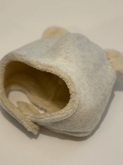 Baby Bear Ear Fleece Bonnet Hat 6-12M