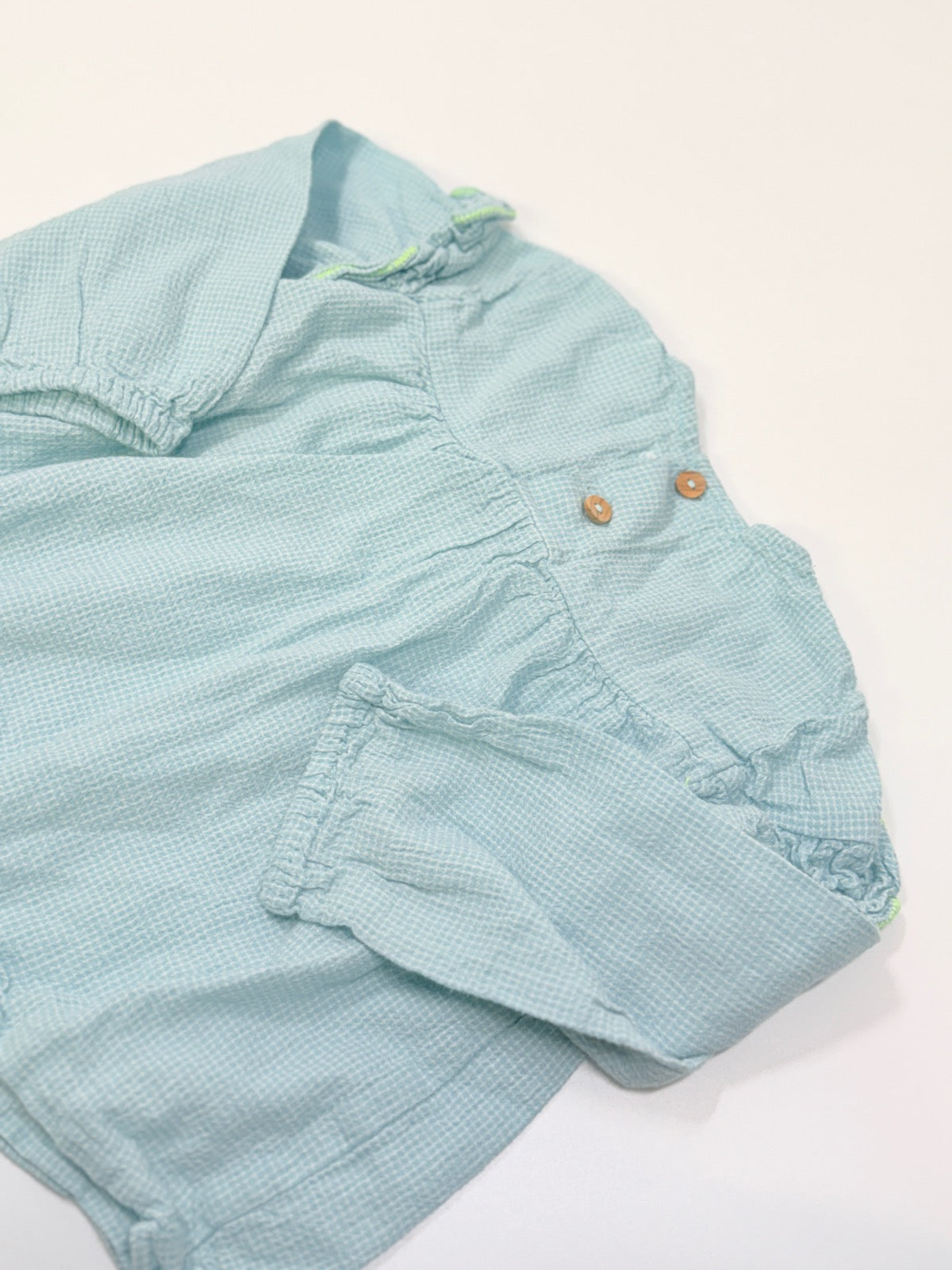 Zara Light Blue Ruffle Blouse 2-3Y