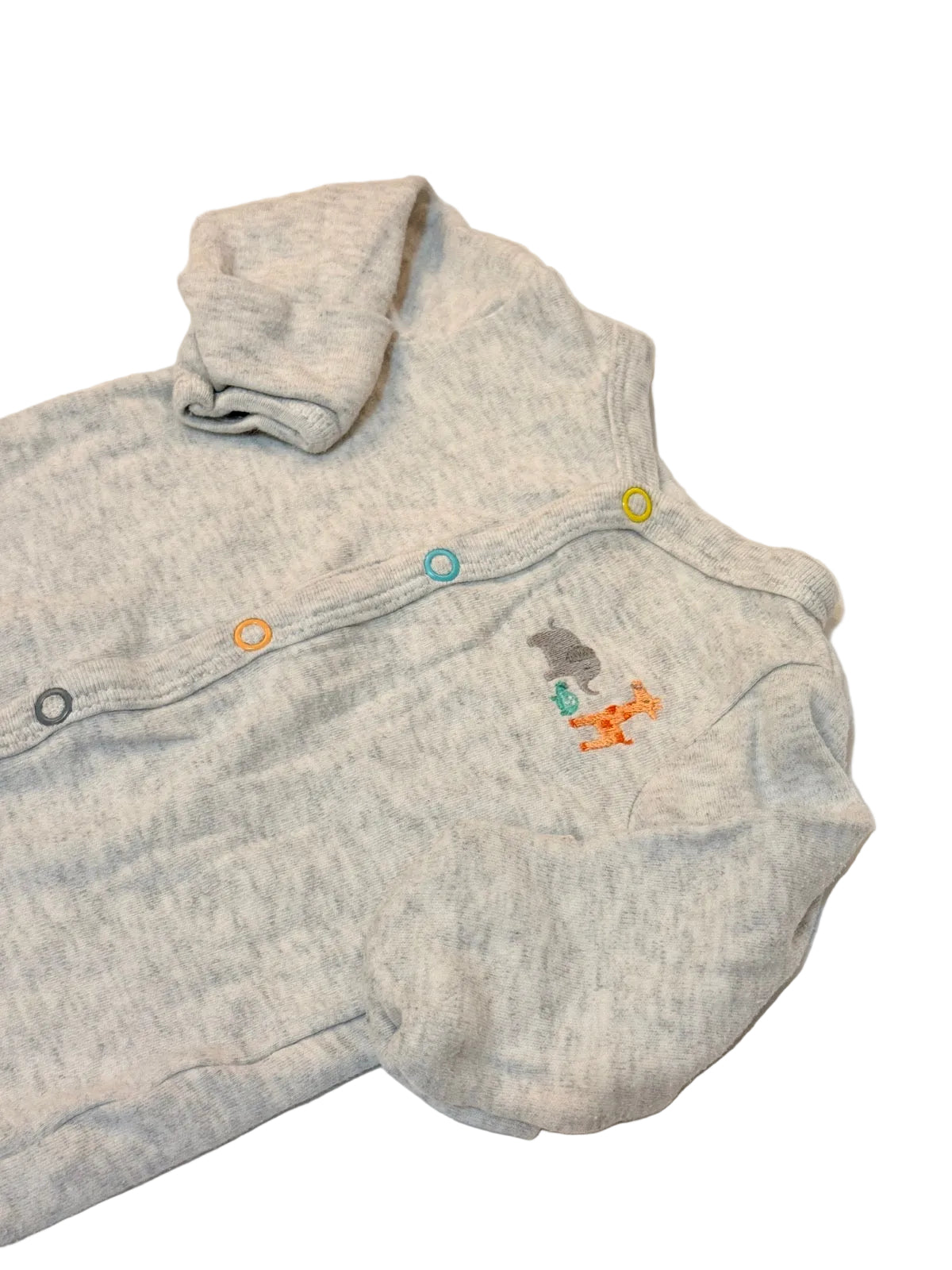 Pyjama dormeur à pieds pour nouveau-né motif animal gris Carter's