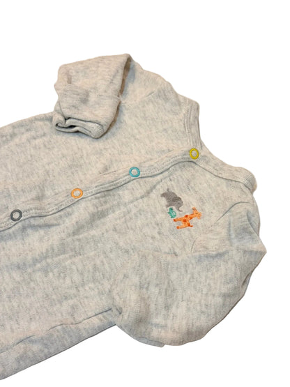 Pyjama dormeur à pieds pour nouveau-né motif animal gris Carter's