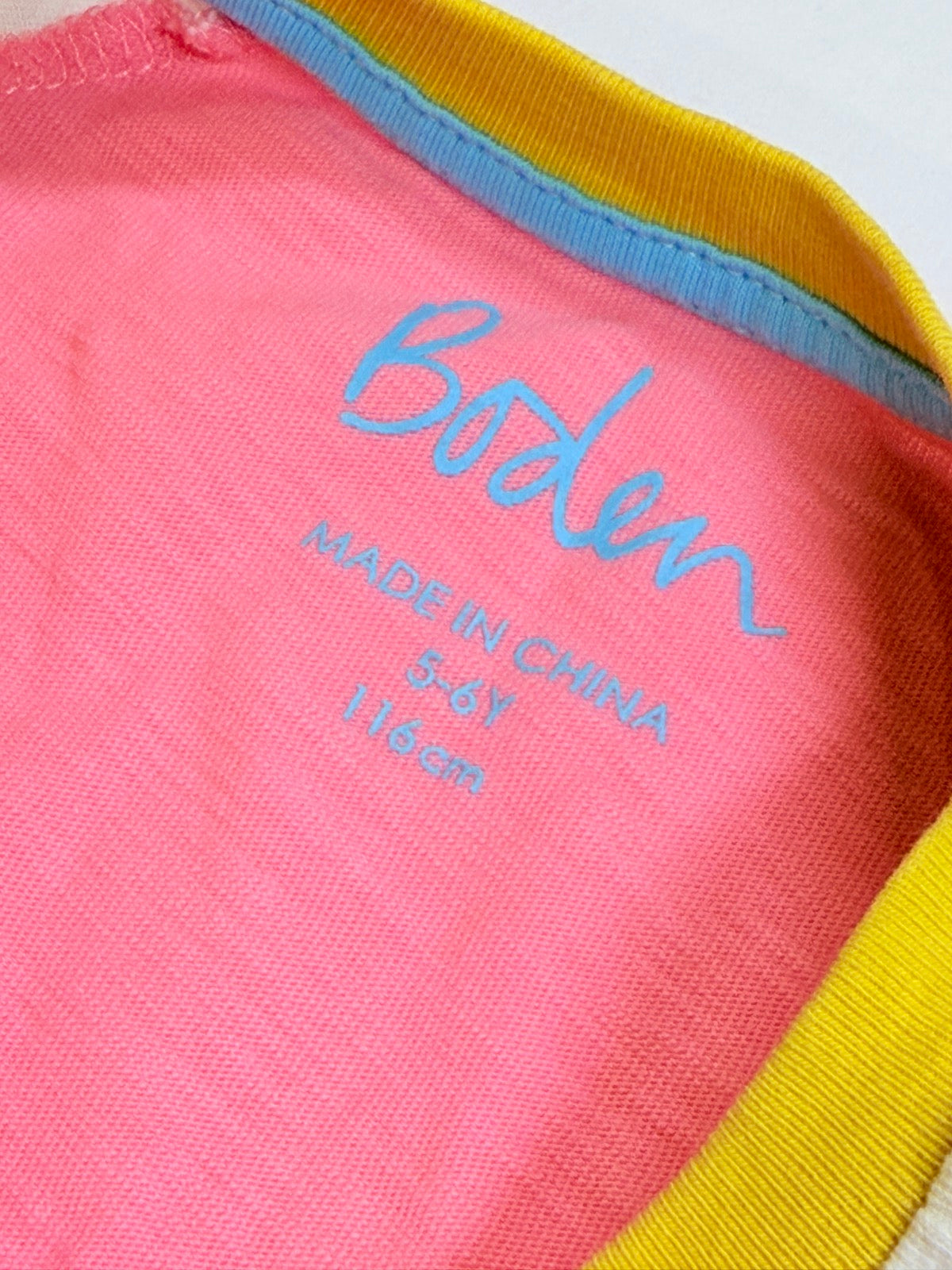 Boden Rainbow Stripe Raglan Long Sleeve 5-6Y