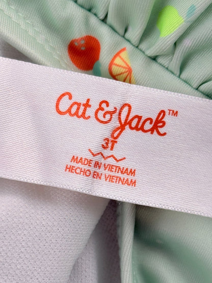 Cat & Jack Citrus Print Ruffle Swimsuit 3T