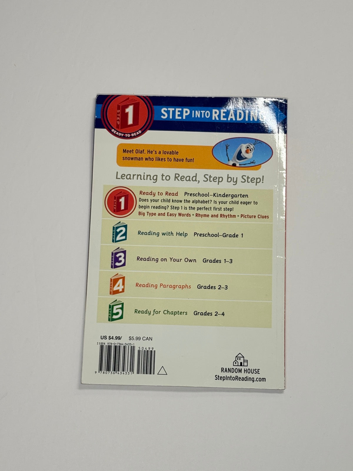 Hello, Olaf! Disney Frozen Step Into Reading