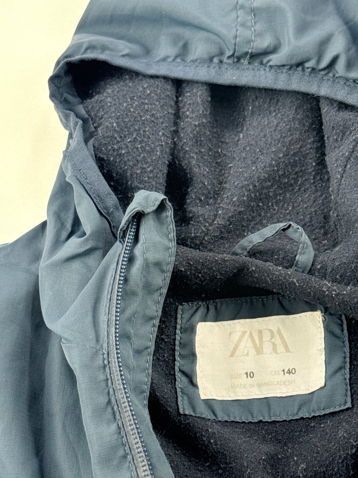 Zara Blue Half-Zip Anorak Jacket Size 10