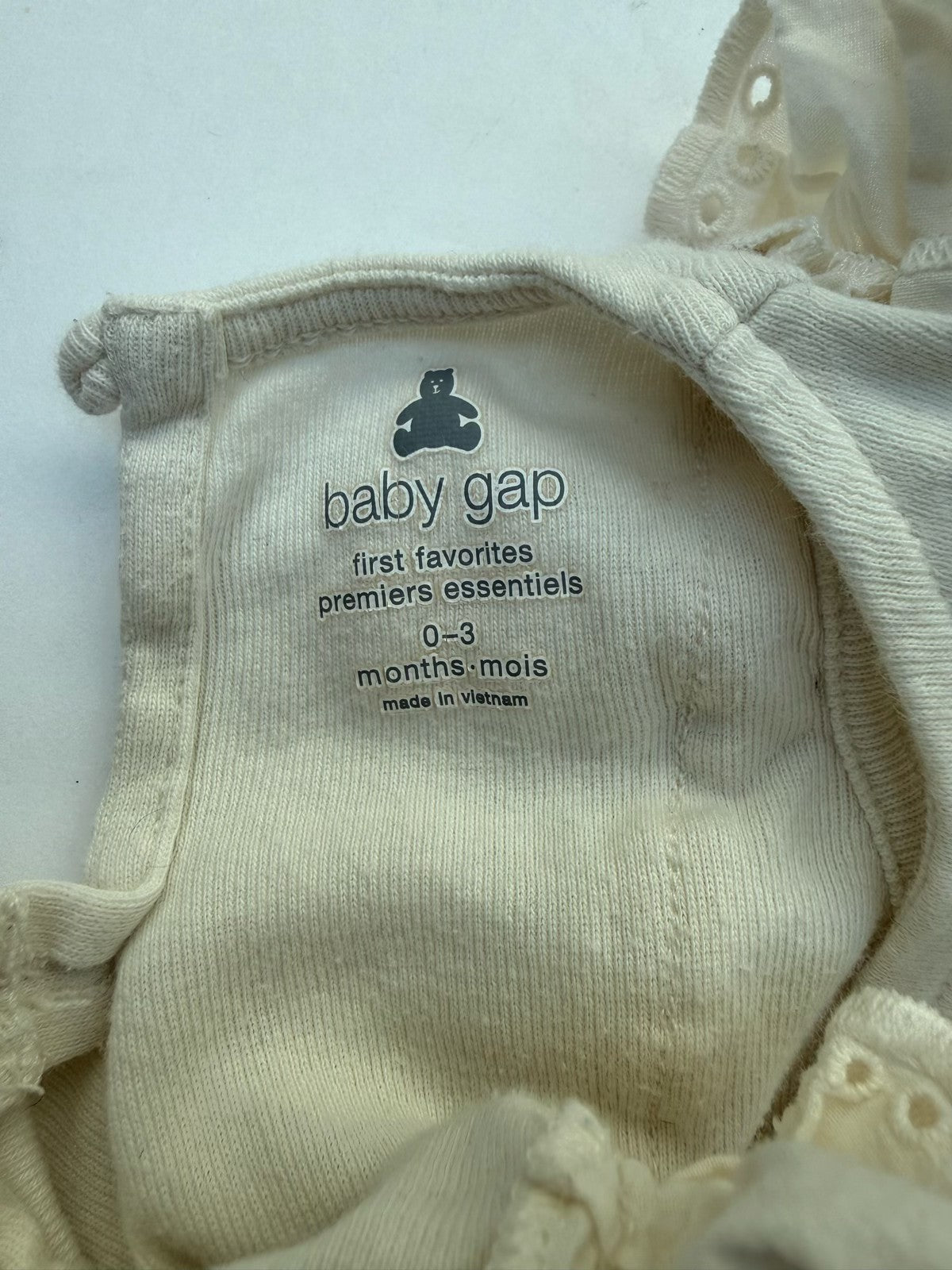 Baby Gap Ruffle Bodysuit 0-3M