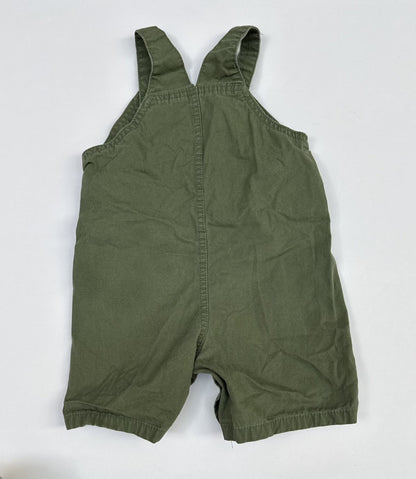 Carter's Green Leopard Shortall Overalls 18m