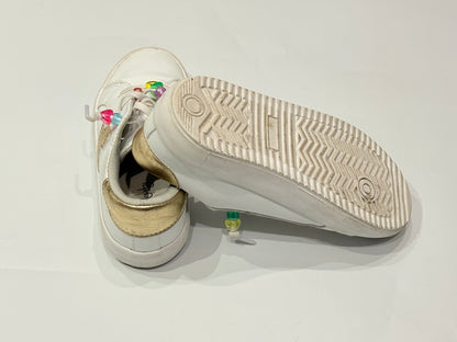 Rebelry White Gold Lightning Sneakers Size us12