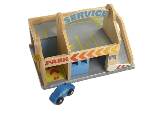 Melissa & Doug Wooden Service Station Car Wash Toy