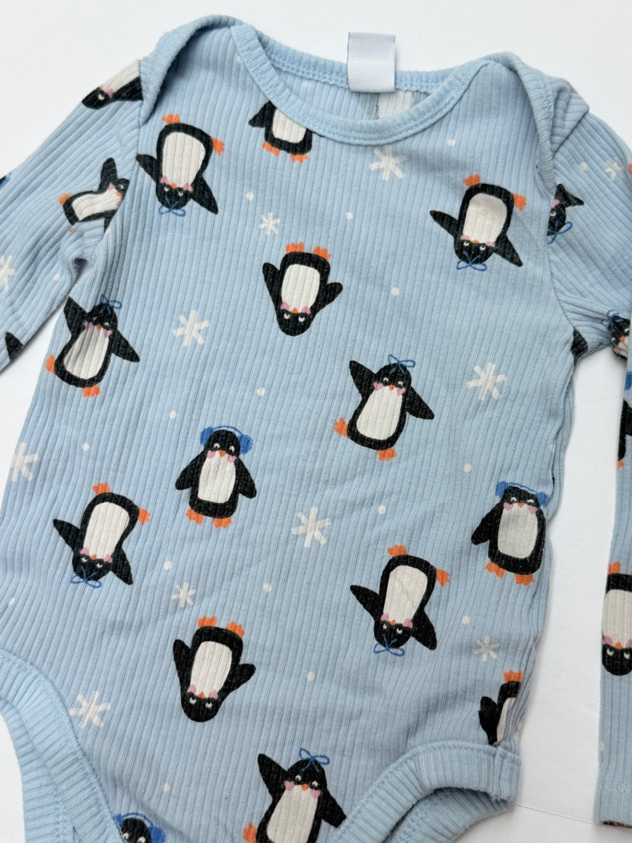 Old Navy Penguin Print Bodysuit 12-18M