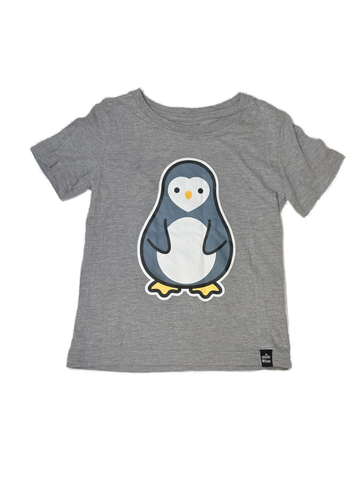 Whistle & Flute Gray Penguin T-Shirt 3-4Y