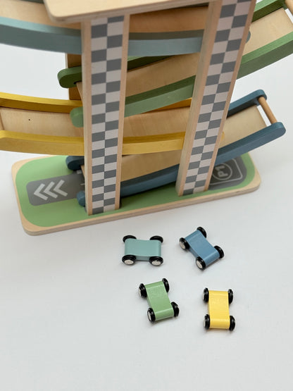 Wooden Car Ramp Racer Toy Set