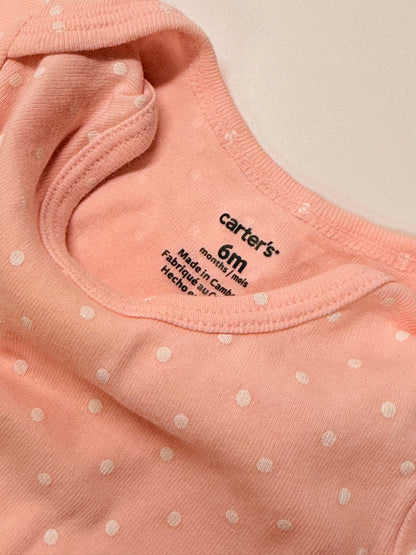 Carter's Pink Polka Dot Sleeveless Bodysuit 6m
